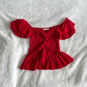 Bright Red blouse